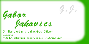 gabor jakovics business card