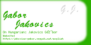 gabor jakovics business card